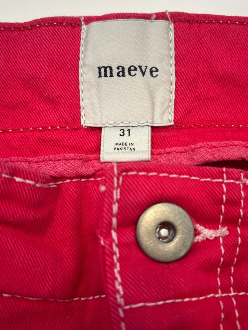 NWT MAEVE The Delaney Clean-Seamed High-Rise Wide-Leg Jeans Rose size 31 - Picture 8 of 11